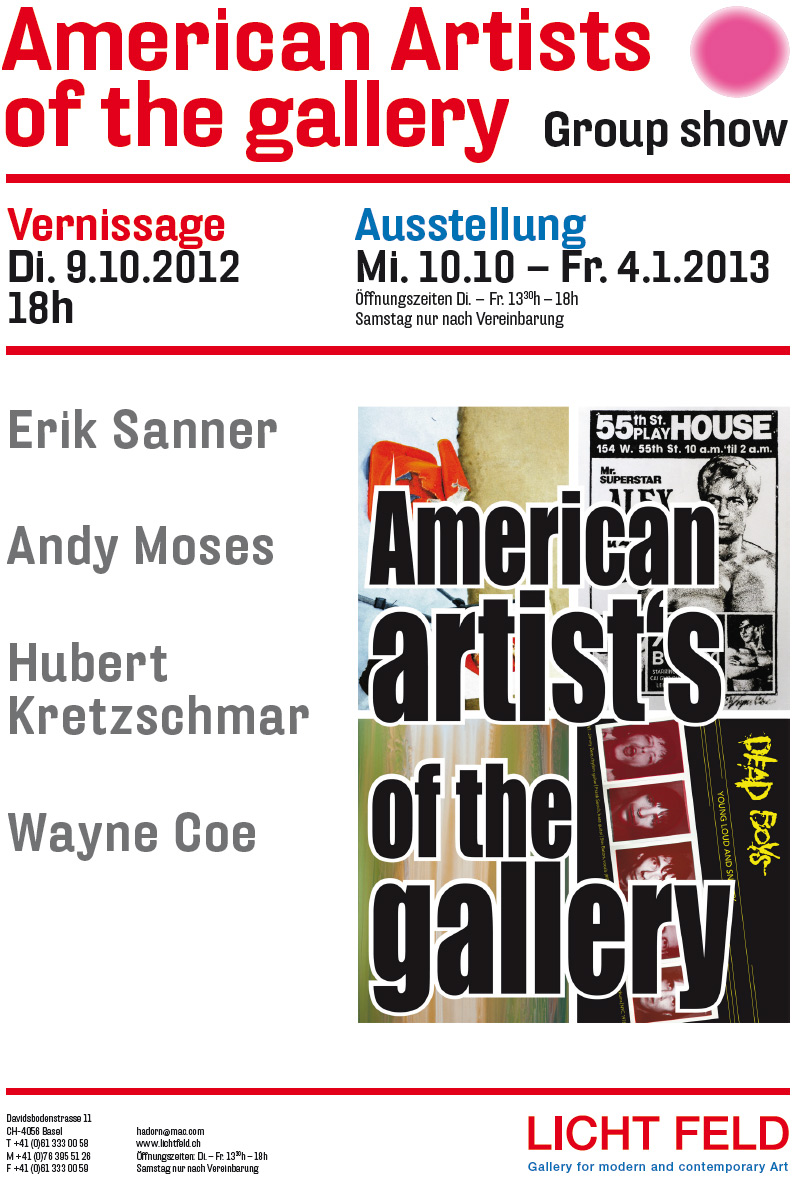 American Artists of the gallery Exhibition @ Licht Feld Gallery