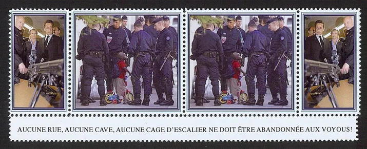 Aucune rue, aucune cave, aucune cage d’escalier ne doit être abandonnée aux voyous! 2011. Stampsize. Edition: 1/25.