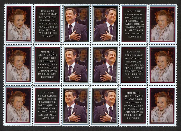 Moi je ne serai jamais du côté des fraudeurs, parce que la fraude c’est l’impôt payé par les plus pauvres!2011. Stampsize. Edition: 1/25.